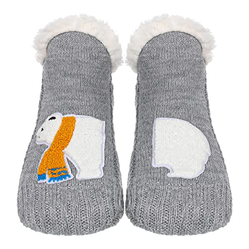 Image of ZYZX Cute Animal Slipper Socks for Women with Grips,Fuzzy Socks Indoor