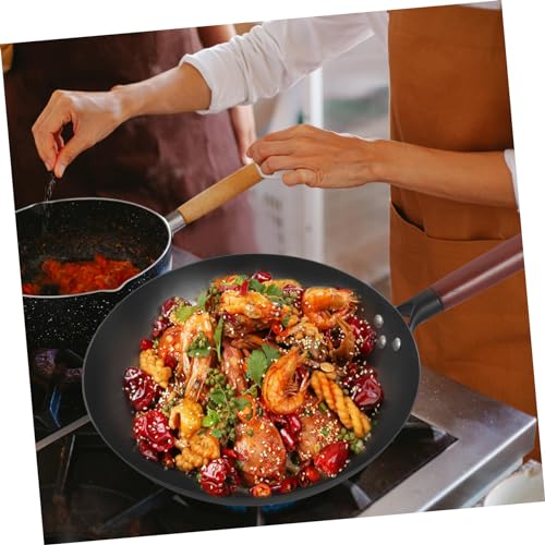 Wok de hierro tradicional sin recubrimiento antiadherente miniatura 5