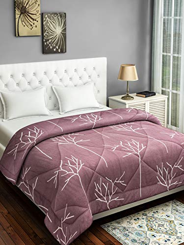 Image of Swayam Double Size AC Comforter | 254 cm X 228 cm | Peach Shade, 150 GSM | Comes with Health Layer : Prevents oozing Out of Fibre