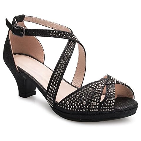 Olivia K Girl's Glitter Sandals Cover