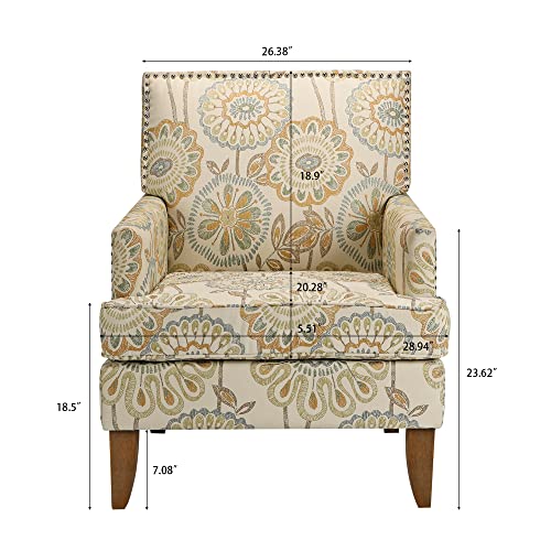 Sillón tapizado plegable Amarillo miniatura 2