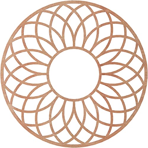 Image of Ekena Millwork 38 inchOD x 13 inchID x 1 /4 inchT Cannes Wood Fretwork Pierced Ceiling Medallion, Cherry