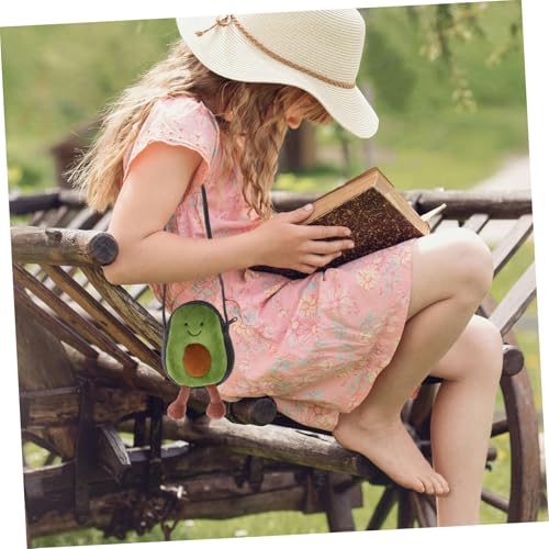 Didiseaon Avocado Coin Pouch for Kids Cartoon Fruit Crossbody Storage Bag Cute Phone Organizer for Students Multi-Purpose Zipper Wallet Portable Bag for Coins and Small Items4