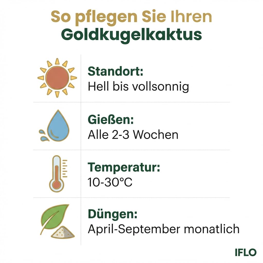 Iflo® Goldkugelkaktus Echinocactus grusonii Schwiegermutterstuhl XXL ca. 30-50 cm Höhe im Ø27 cm Topf – Pflegeleicht, selten gießen, echte lebende Zimmerpflanze