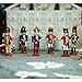 Joliyoou Wooden Christmas Nutcracker, 6 Pcs Mini Soldier Figurines 5.1 inch Ornaments for Xmas Gifts