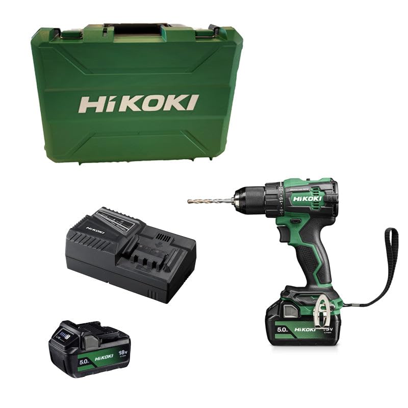 Hikoki - Taladro de percusión (18 V, 18 V, 5 Ah, BSL1850MA + estuche DV18DEWJZ)