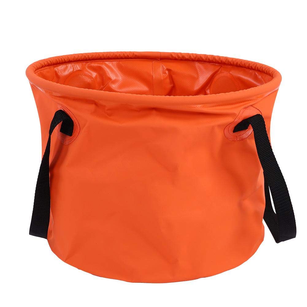 Wakects Secchio Pieghevole 30L per Campeggio, Viaggio e Giardinaggio, Bacinella d'Acqua in PVC con Rete