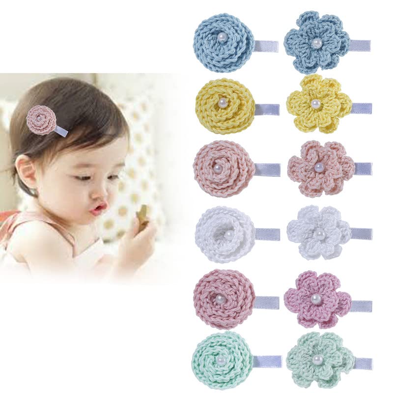 Image of Prapti Handicrafts Crochet Flower Baby Girl Eligater Hair clips Hairpins For Girls Hair Accessories Kids