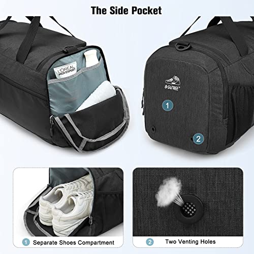 G4Free 45L/60L 3-Way Duffle Backpack Gym Bag with Wet Pocket & Shoes Compartment Sports Travel Weekender Overnight Duffel Bag4