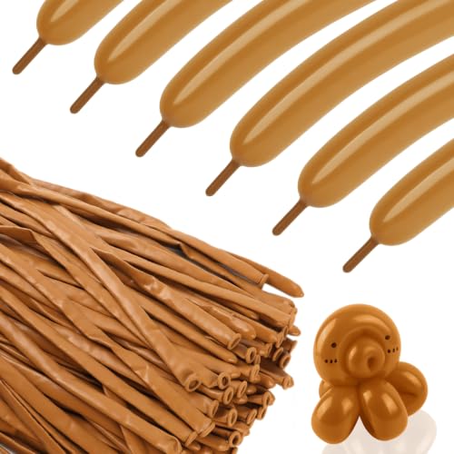 Image of Dark Brown 260 Balloons - Long Balloons for Animal Modeling & Party Decor | Dark Brown twisting balloons for animal modeling & DIY craft projects, flexible & easy to twist into shapes, thick latex