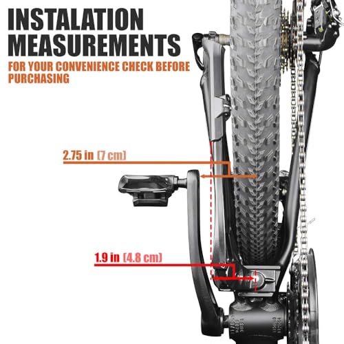 Image of BV Rear Bike Stand for 24 inch-29 inch - Adjustable Bikes Kickstand for Adult Bike with Non-Slip Foot & Spring-Loaded Latch for Stable Any-Angle Stance - Bicycle Stand for Mountain, City & Hybrid Bikes