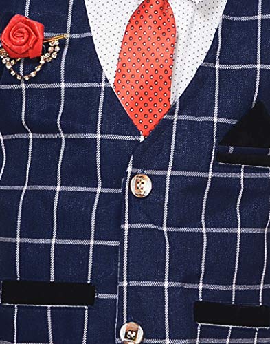 Image of ahhaaaa Boy's Blended Waistcoat, Shirt, Tie Trouser Set