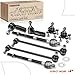 A-Premium Set of 8, Front Sway Bar Link, Lower Ball Joint, Inner & Outer Tie Rod End, Compatible with Volkswagen Jetta 08-18, Golf 10-14, Eos 07-16, GTI 06-14, Rabbit 06-09, R32 08, Audi A3 06-09