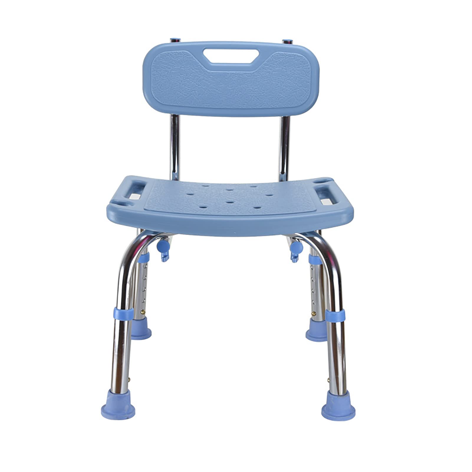 Silla de Ducha, sillas de baño Ajustables Antideslizantes con Respaldo y manijas, Taburete de Asiento Acolchado de bañera para Ancianos discapacitados para discapacitados,Azul