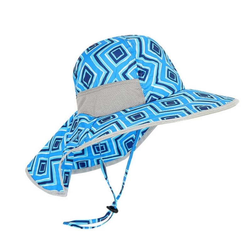 Kids Sun Hats UPF 50+ Sun Protection Hat for Kids with Neck Flap Adjustable Wide Brim Beach Fishing Hat for Girls 2-10 Years