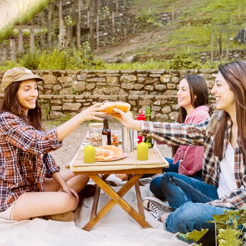 Amusaer YELLOW-2X3-4PCS Small Yellow Citronella Scented Pillar Candles 24 Hours 2X3 Inch Dripless Cylinder Candles thumb #1