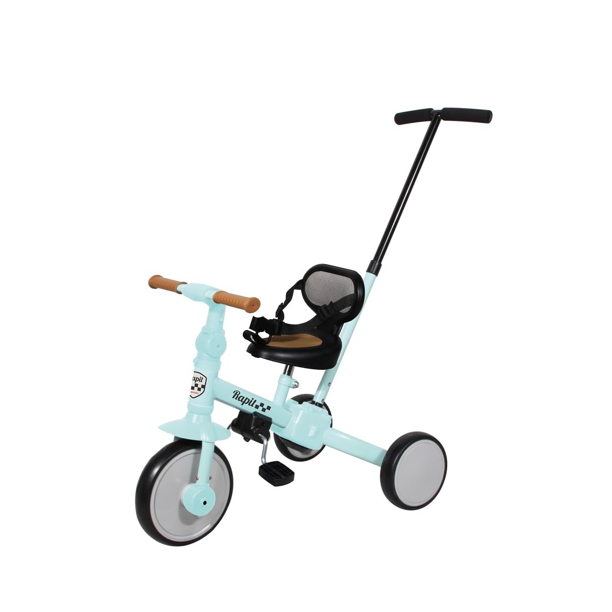 Triciclo Evolutivo de Bebé 5 en 1 Interbaby | Bicicleta Niños Desde 1 Año hasta 5 años | De Triciclo a Bicicleta con o sin Pedales | Adaptable y transformable | Verde