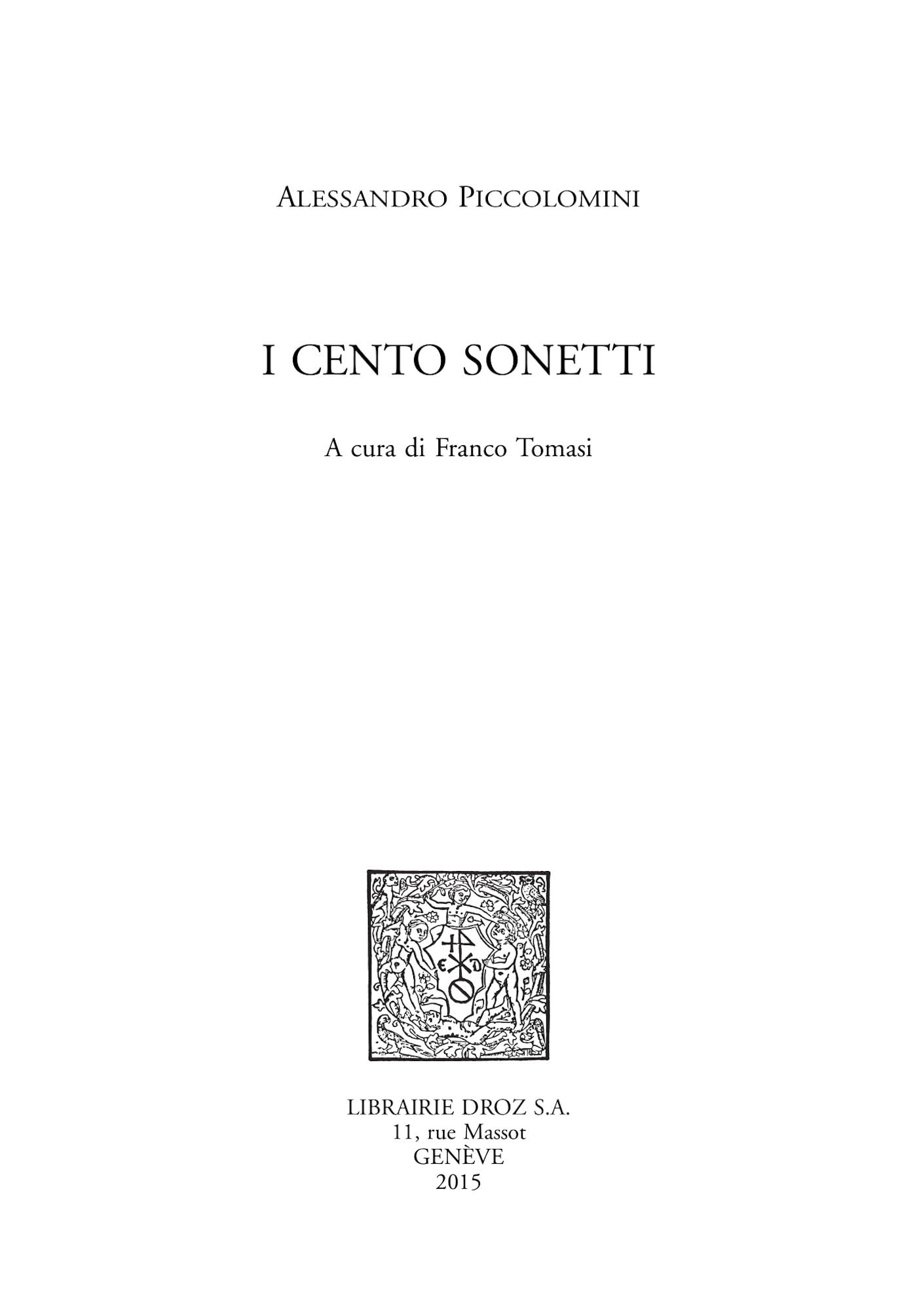 I Cento sonetti (Travaux d'humanisme et Renaissance)