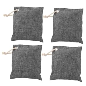 Topperfun 4er Aktivkohle Luftreinigungsbeutel Bambuskohle