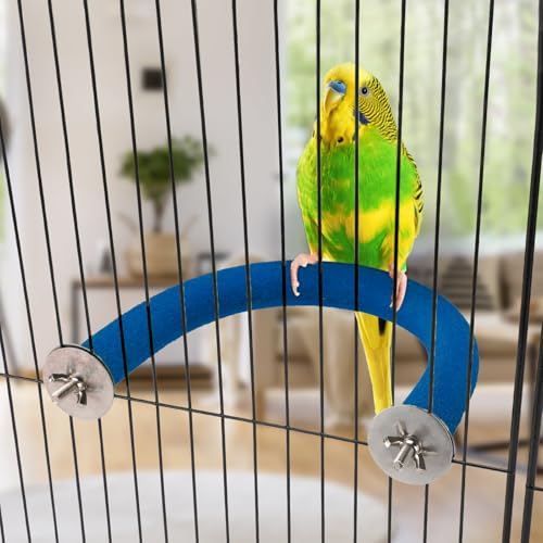 Image of Rypet Parrot Perch Rough-surfaced - Quartz Sands Bird Cage Perches for Small Parakeets Cockatiels, Conures, Macaws, Parrots, Love Birds, Finches Cages Toy, U Shape