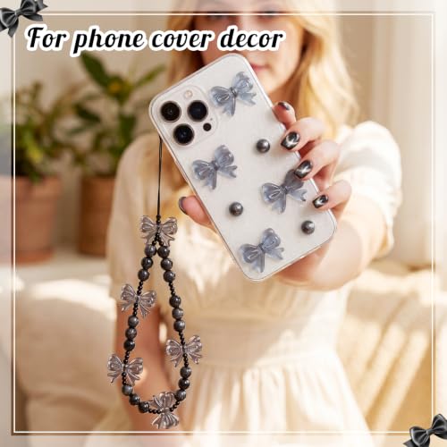 Neptniopllab Phone Charms-1PC Black Bow Charm (Black-Bow,1PC) - image 4