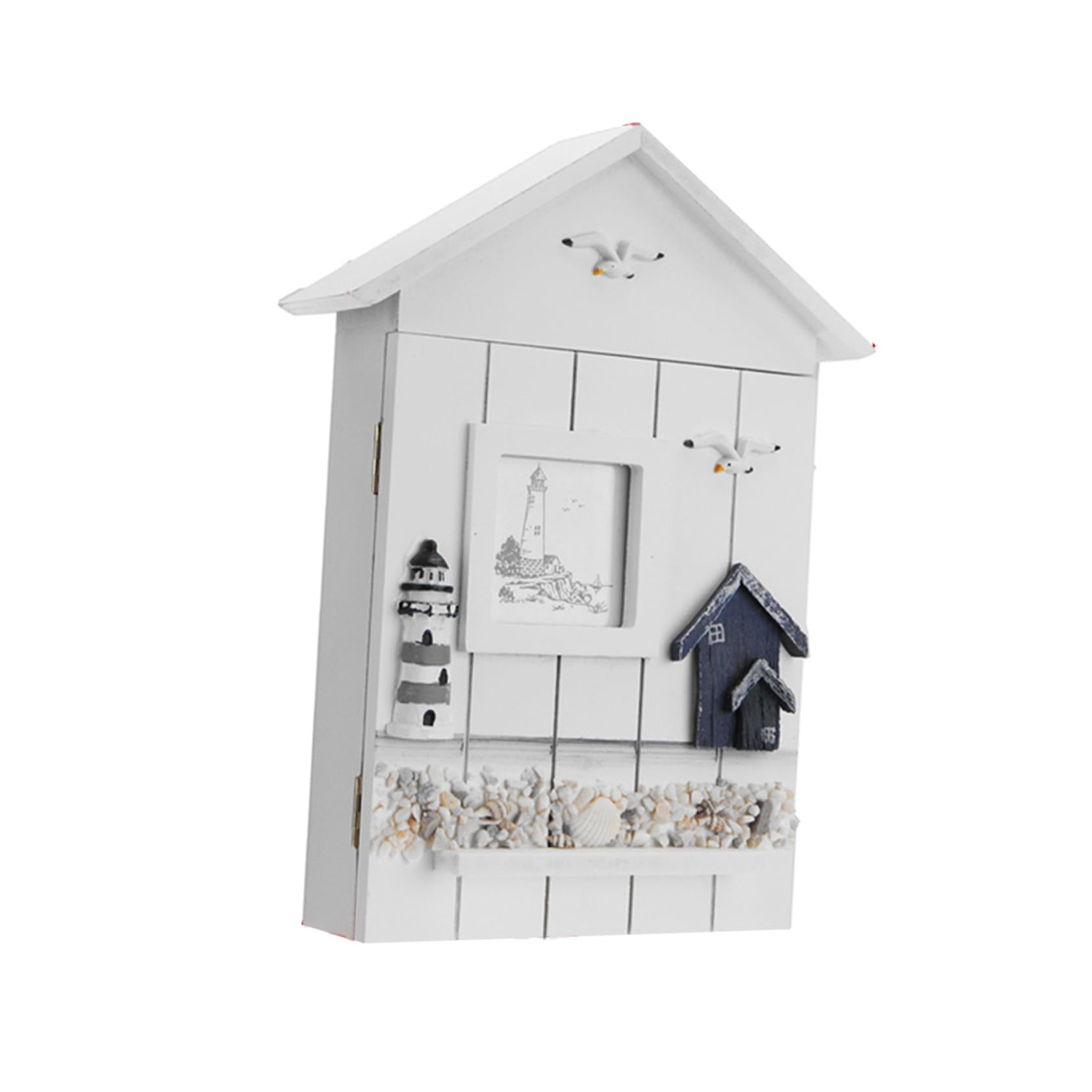 Boîte à clés murale en bois vintage fait main VALICLUD, artisanat élégant pour l'entrée