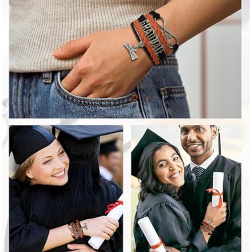 Image of Infinity Collection Graduation Bracelet Gift Graduate Jewelry for Her, Class of 2026 Keepsake, Adjustable Charm Bracelet for Women & Girls