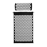 Yantramatte - Shiatsu Matte Stachelmatte Rücken, Akkupunkturmatten Akupressurkissen Nackenkissen, Matte Fuß Akupressurmatte Ganzkörper, Akupressur Kissen Nadelmatte Akupressurmatte (Black)