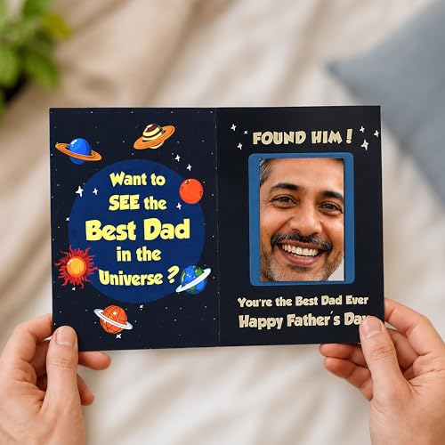 Image of Oye Happy - Magic Mirror Card for Dad - Father's Day Greeting Card with Mirror Surprise | Best Dad Ever Gift Card