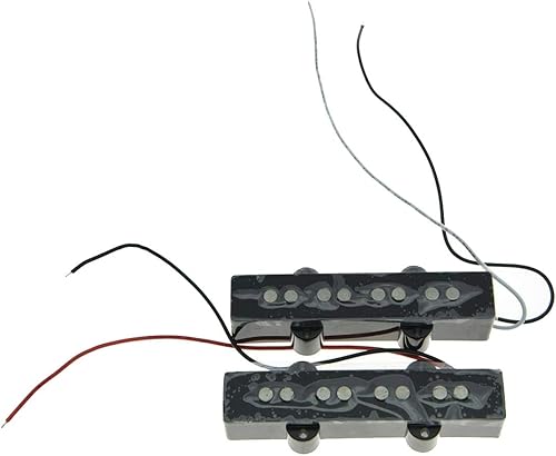 Miniatura 4 de KAISH Alnico V Black 4 String J Bass Style Pickups Set 60s Pastillas de sonido vintage para Jazz J Bass