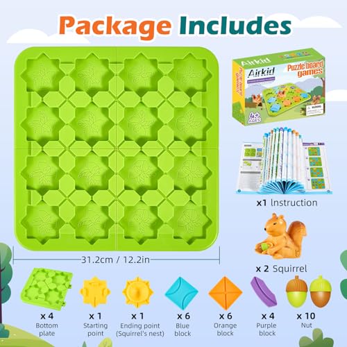 Airkid STEM Board Games Kids Brain Teasers Toys, Road Builder Logic Puzzle Games, Montessori Educational Learning Toys Birthday Gifts for Age 4-8 Year Old - Image 5