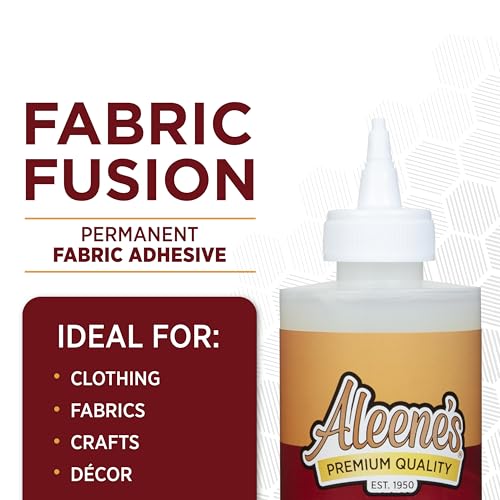 Aleene's Fabric Fusion pegamento permanente telas pegamento textil transparente lavable parches 4