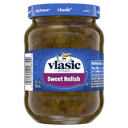 Vlasic Sweet Relish, Keto Friendly, 10 oz Glass Jars (Pack