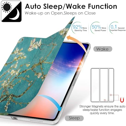 Image of DuraSafe iPad Pro 12.9 inch 4th Gen 2020 Cover A2229 MY2H2HN /A MY2J2HN /A A2069 MXAT2HN /A MXAV2HN /A MXAU2HN /A MXAW2HN /A A2233 MY3K2HN /A MY3J2HN /A MXFY2HN /A MXG12HN /A MXFX2HN /A MXG02HN /A - Blossom