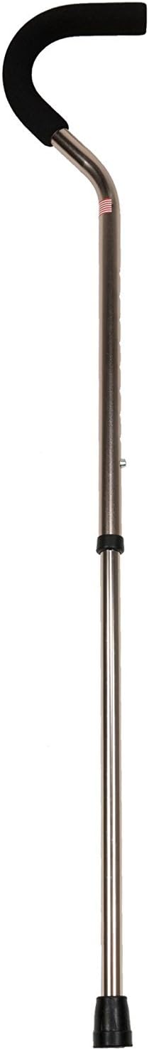 PCP Lightweight Offset Handle Foam Grip Adjustable Cane, Bronze