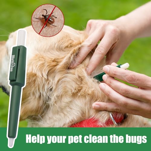 HIULLEN Zeckenschlinge, 2 Stück Zeckenzange Mensch, Effektiver Zeckenentferner, Zeckenhaken & Zeckenpinzette in Einem, Zeckenentfernungsstift für Hunde Katze Idealer Tick Remover für Zecken Jeder Größ