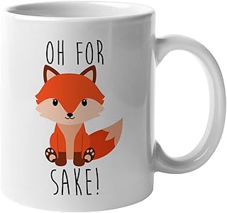Oh for Fox Sake | Funny Coffee Cup | Novelty Tea Mug Gift | White, Present, Quality Printed | DigiPrint Graphics (MUG032)