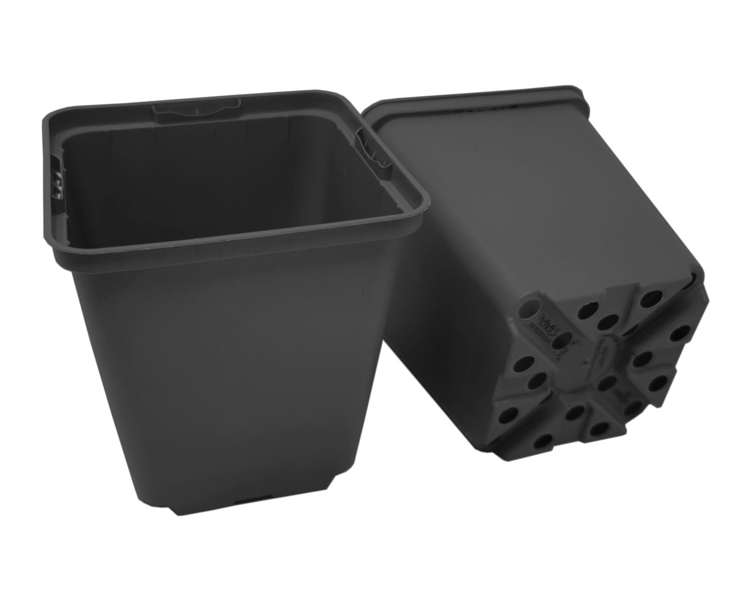 GREEN24 100 Stck. Pflanztöpfe 9x9x9,5cm Vierecktopf Profi Anzuchttopf Pflanztopf Blumentopf Vierkant-Töpfe (100, 9x9x9.5)
