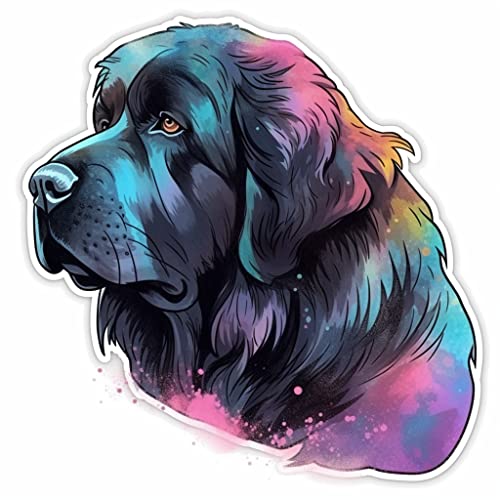 Image of Yoonek Graphics Newfoundland Dog Vinyl Decal Sticker for Car, Laptop, Tumbler, More. #009798-6