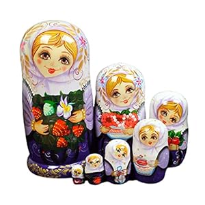 LYLY 7 Stks Russische Nesting Poppen voor Verjaardag Handgemaakte Matroesjka Poppen Stapelen Nesting Pop Set voor…