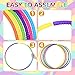 Sratte 12 Pcs Toy Hoop for Kid - Detachable & Adjustable Colored Hoop Exercise Ring Plastic Circle for Kid, Teen Gymnastics, Dog Agility Equipment, Require Self Assembly (Stylish Colors, 32 Inch)