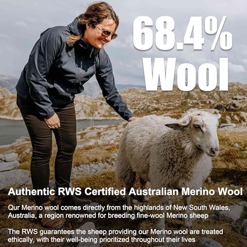 ZEAL WOOD Merino Wool Hiking Crew Socks for Men Women Comfort Full Cushion Moisture Wicking for Camping Trekking Work Outdoor4