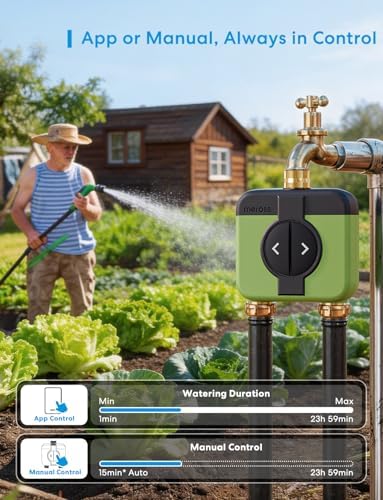 meross WiFi Water Timer for Garden, Hose Timer with Brass Inlet & Outet - 5