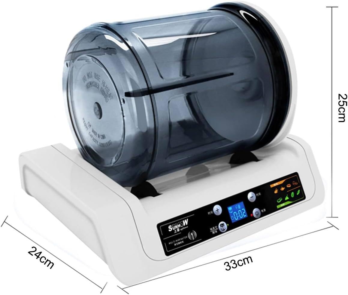 Marinador eléctrico del Vaso del vacío - Vaso automático de la Carne con Temporizador y Puerto Deportivo rápido | Control táctil para Carne y Verduras