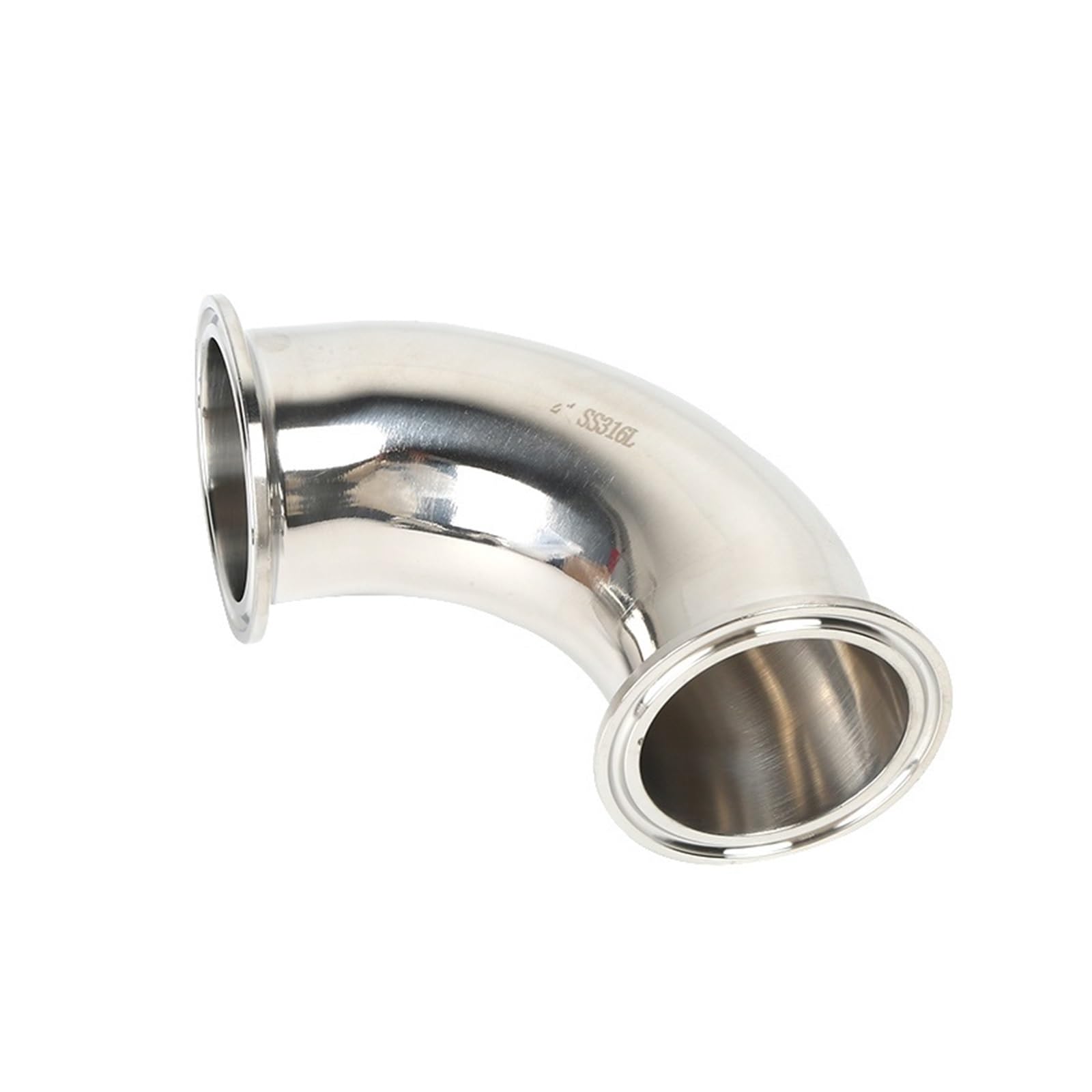 ZHGUIMING Codos de triple abrazadera sanitaria SS304 de 3/4" a 4" y 90 grados. Accesorio for tubería SS316L.(K106xOD89,SS316L)
