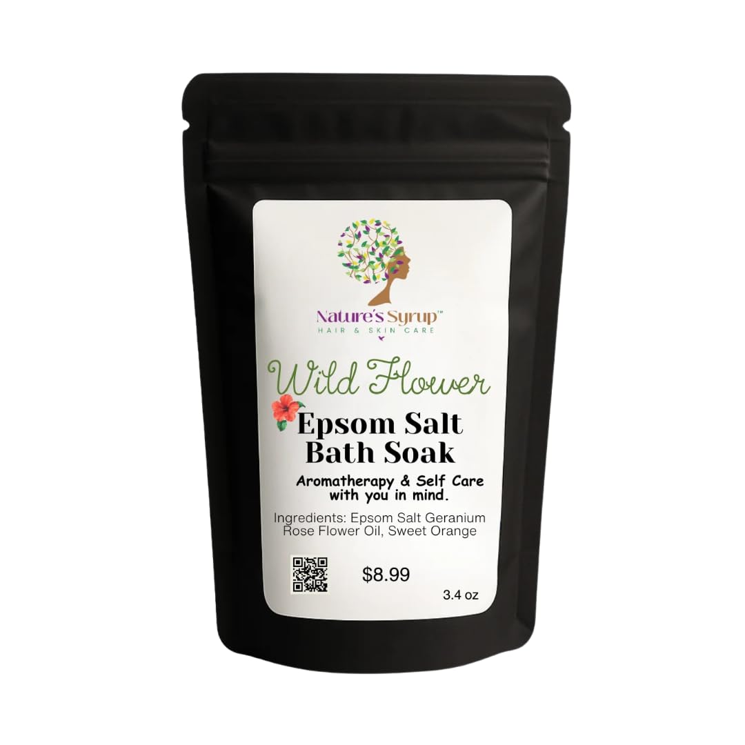 Natures Syrup Dead Sea Salt Bath Soak Detox Relax Rejuvenate Mineral-Rich Magnesium Formula for Muscle Relief Stress Reduction