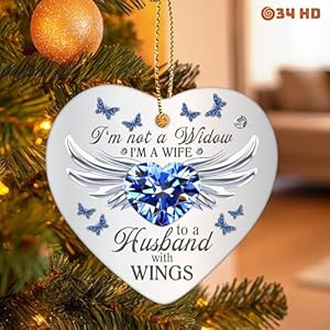 34hd gifts for christmas butterfly christmas ornament heart shaped ceramic 2 side printed butterfly gifts for women mom christmas decorations  urban country home decor