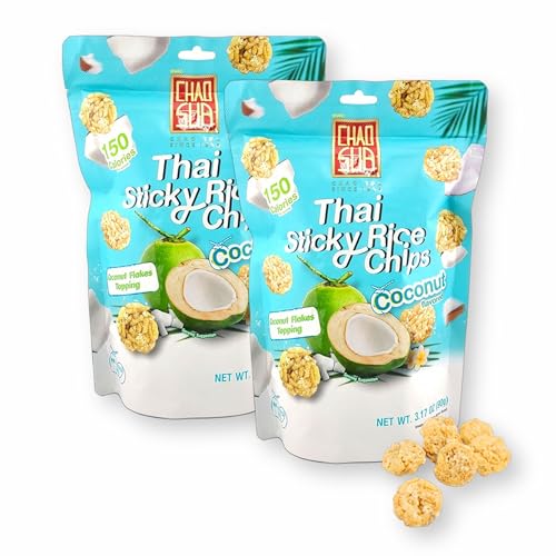 Chao Sua Thai Sticky Rice Chips Coconut Flavored 3.17 Oz.