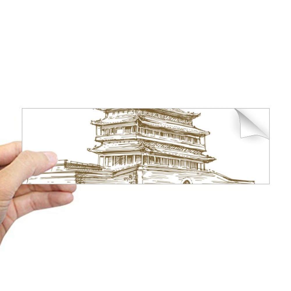 Palais de Pékin autocollant rectangulaire pour fenêtre de salon zen