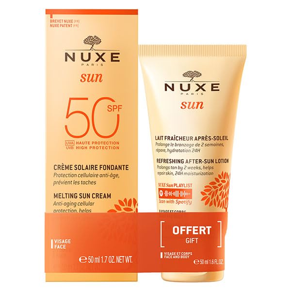 Nuxe sun crema fondante rostro spf50 50ml + after sun 50ml